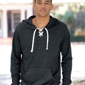 Unisex Jersey Sport Lace Hooded Pullover