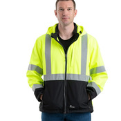 Men's Hi-Vis Class 3 Hooded Soft Shell Jacket